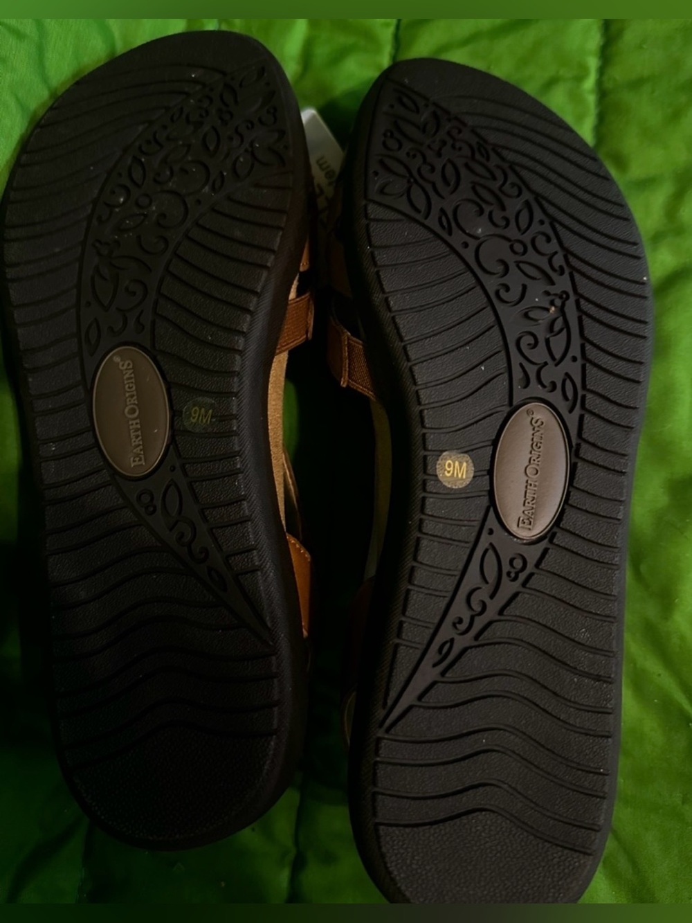#S Earth Origins Tan Brown Woven Slingback Sandals Sz 9 - Picture 6 of 6